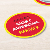 世界最素晴らし多：マネー最高のジャ/1 ラウンドペーパーコースター (アングル)