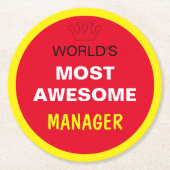 世界最素晴らし多：マネー最高のジャ/1 ラウンドペーパーコースター (正面)