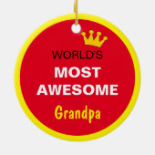 世界最素晴らし多-祖父 セラミックオーナメント (裏面)
