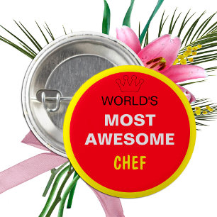 世界最素晴らし大 – CHEF (最高の one) 缶バッジ