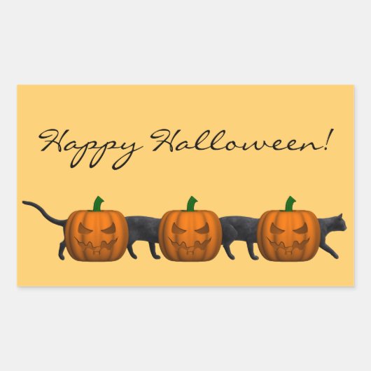 世界最長の猫 長方形シール (正面)