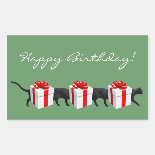 世界最長の猫 長方形シール (正面)