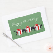 世界最長の猫 長方形シール (封筒)