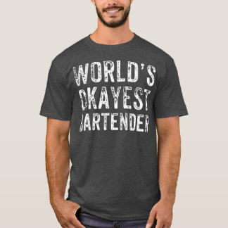 世界最高おもしろいのバーテンダービールワイン Tシャツ