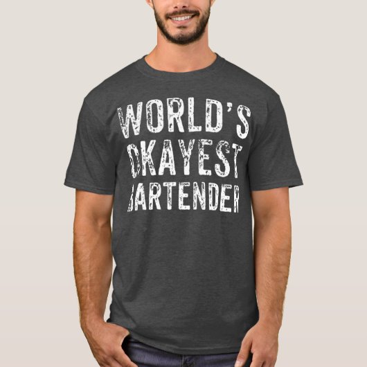 世界最高おもしろいのバーテンダービールワイン Tシャツ (正面)