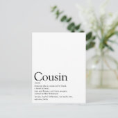 世界最高のいとこ定義 ポストカード (スタンド正面)