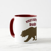 世界最高のおじいちゃんパパ熊のおじいさんギフト マグカップ (正面左)