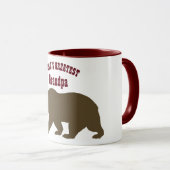 世界最高のおじいちゃんパパ熊のおじいさんギフト マグカップ (正面右)