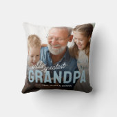 世界最高のおじいちゃん写真 クッション (裏面)