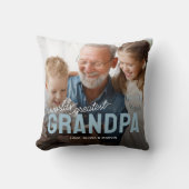世界最高のおじいちゃん写真 クッション (正面)
