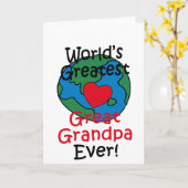 世界最高のおじいちゃん素晴らしハート カード (黄色い花)