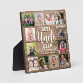 世界最高のおじさん　木製　12枚写真コラージュ フォトプラーク (正面)