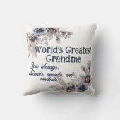 世界最高のおばあちゃんパーソナライズされた装飾用クッション クッション (裏面)