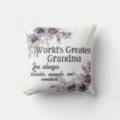 世界最高のおばあちゃんパーソナライズされた装飾用クッション クッション (正面)