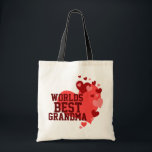 世界最高のおばあちゃんパーソナライズされた トートバッグ<br><div class="desc">世界の最高の母母、祖母、子供など！このグラフィックカッコいいは、ギフトを作りたい任意の名前、タイトル、または詩に変更できユニークる特別な！美しいハートグラフィックデザイン赤いレタリングと赤いピンク。特別な人に心からのメッセージを送るカスタムことパーソナライズされたはカスタマイズ、あなたがより特別で有意義なことを作ることができるギフト。無限の素晴らしさ！</div>