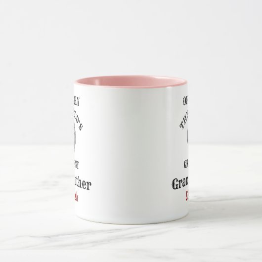 世界最高のおばあちゃん祖母の名前を追加 マグカップ (中央)