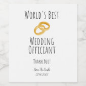 世界最高ののおす結婚すめ – 贈り物に感謝 ワインラベル (シングルラベル)