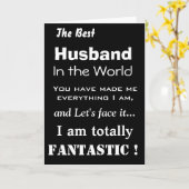 世界最高ののグリーティングおもしろいカードの夫 カード (黄色い花)