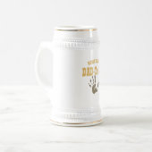 世界最高ののパパから手に持つプリントのカスタマイズ ビールジョッキ (正面左)