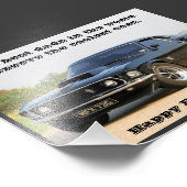 世界最高ののパパは車に値すクールる フォトプリント            (角)