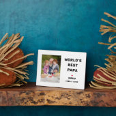 世界最高ののパパパーソナライズされた写真 フォトプラーク (側面)