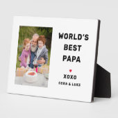 世界最高ののパパパーソナライズされた写真 フォトプラーク (側面)