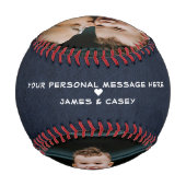 「世界最高ののパパ」2 – 写真パーソナルメッセージ 野球ボール (裏面)