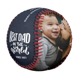 「世界最高ののパパ」2 – 写真パーソナルメッセージ 野球ボール