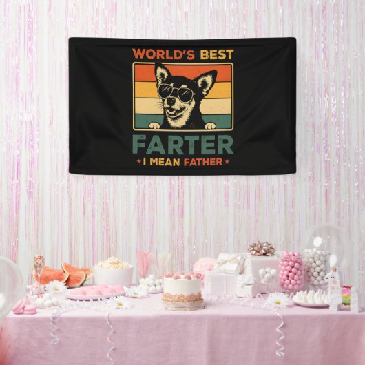 世界最高ののファーターは父のパパドッグおもしろいを意味 横断幕 (パーティー)