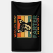 世界最高ののファーターは父のパパドッグおもしろいを意味 横断幕 (縦)