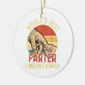 世界最高ののファーターIは父の日のパパの日ギフトを意味する セラミックオーナメント (左)