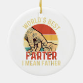世界最高ののファーターIは父の日のパパの日ギフトを意味する セラミックオーナメント (裏面)