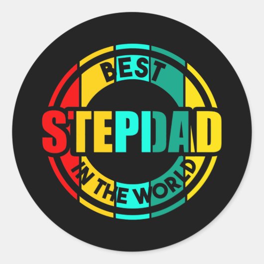 世界最高ののボーナスパパでメンズstepdad ラウンドシール (正面)