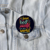 世界最高ののママのボタン» 缶バッジ (インサイチュ)