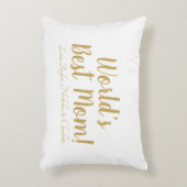 世界最高ののママパーソナライズされたのカスタム脚本可愛い アクセントクッション (正面(垂直))