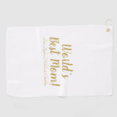 世界最高ののママパーソナライズされたのカスタム脚本可愛い ゴルフタオル (横)