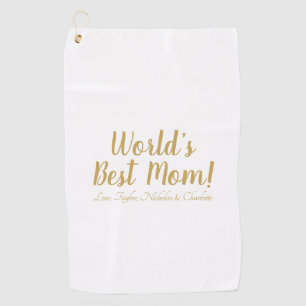 世界最高ののママパーソナライズされたのカスタム脚本可愛い ゴルフタオル