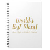 世界最高ののママパーソナライズされたのカスタム脚本可愛い ノートブック (正面)