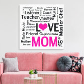 世界最高ののママ、24-7数々のの驚き キャンバスプリント (インサイチュ (リビング))