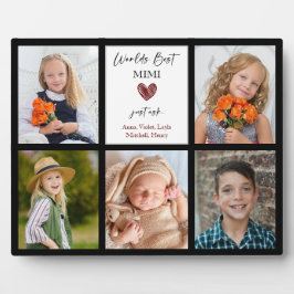 世界最高ののミミおばあちゃんギフト写真黒 フォトプラーク
