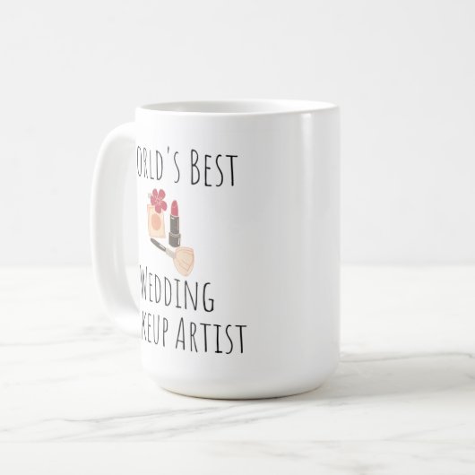 世界最高ののメー結婚クアップアーティスト – 感謝の贈り物 コーヒーマグカップ (正面左)