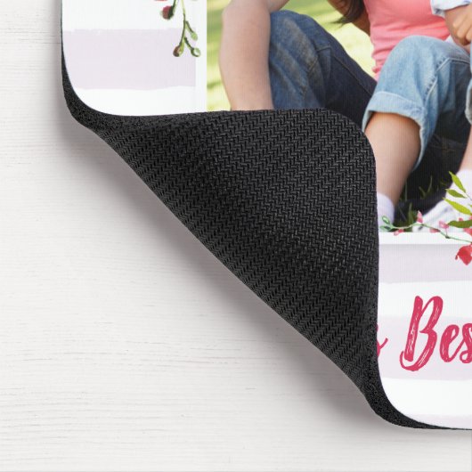 世界最高のの七薄紫フローラ母の日の写真 マウスパッド (コーナー)