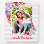 世界最高のの七薄紫フローラ母の日の写真 マウスパッド (正面)