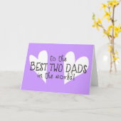 世界最高のの二つのパパに カード (黄色い花)