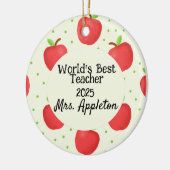 世界最高のの先生Apple Accentsカスタム セラミックオーナメント (左)