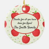 世界最高のの先生Apple Accentsカスタム セラミックオーナメント (裏面)