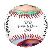 世界最高のの写真パーソナライズされたの色 野球ボール (裏面)