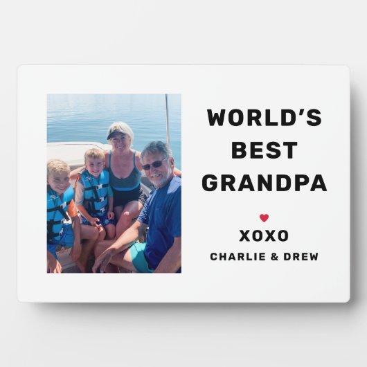 世界最高のの写真パーソナライズされた フォトプラーク (正面)