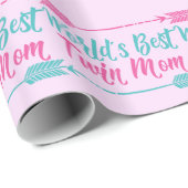 世界最高のの双子の母かわいらし母の日 ラッピングペーパー (ロールコーナー)