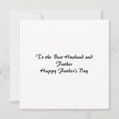 世界最高のの夫と父の写真 カード (裏面)